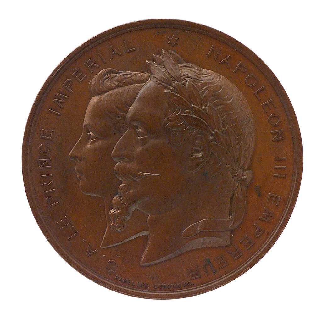 Detail of Medal commemorating the International Maritime Exhibition, Havre, 1868; obverse by C. Trotin