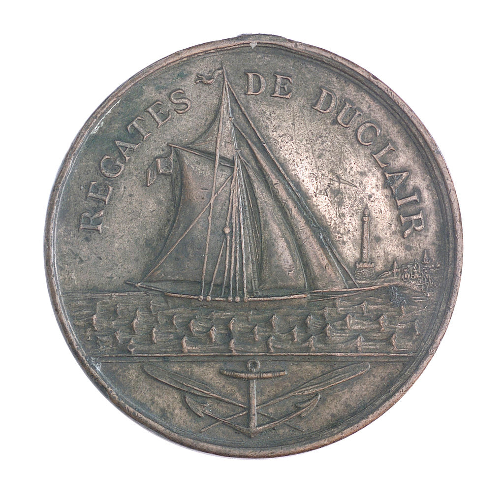 Detail of Medal commemorating the Duclair Regatta; obverse by unknown