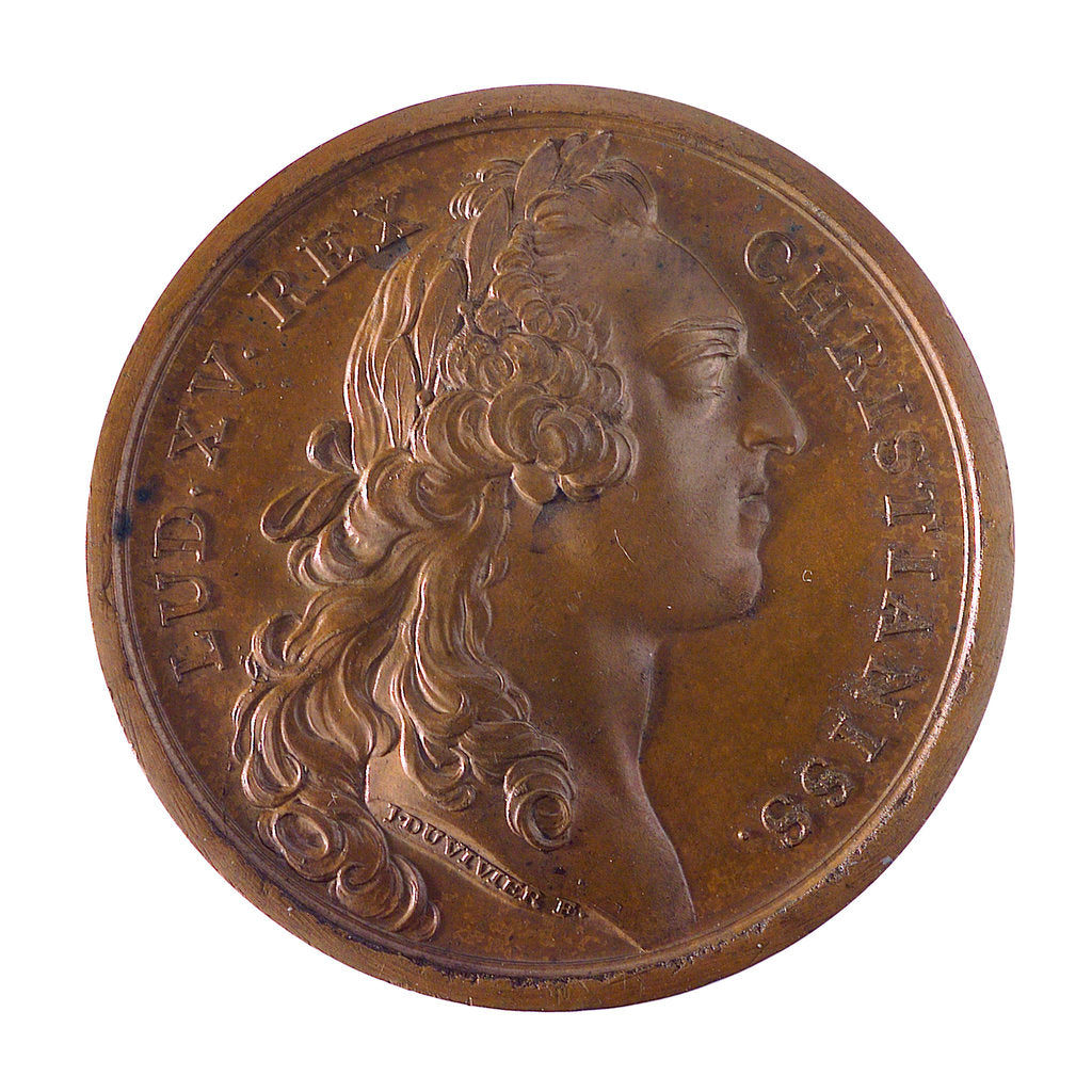 Detail of Medal commemorating the capture of Minorca, 1756; obverse by J. Duvivier