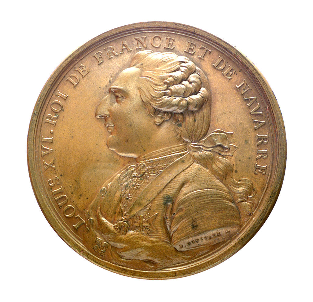 Detail of Medal commemorating the expedition of 'Boussole' and 'Astrolabe', frigates; obverse by B. Duvivier