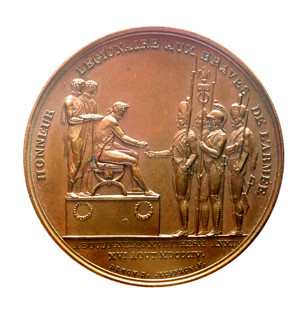 Detail of Medal commemorating the camp at Boulogne, and the planned invasion of England, 1804; obverse by D.V. Denon