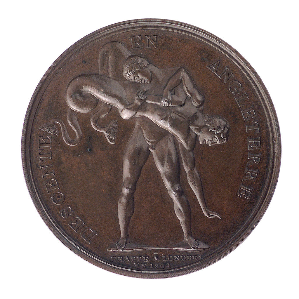 Detail of Medal commemorating the invasion of England, 1804; reverse by D.V. Denon