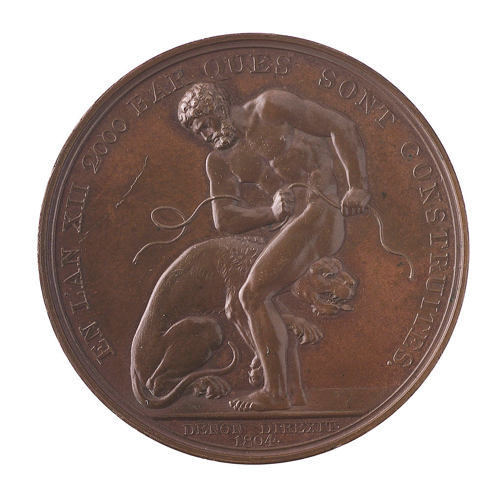 Detail of Medal commemorating the planned invasion of England, 1804; reverse by D.V. Denon