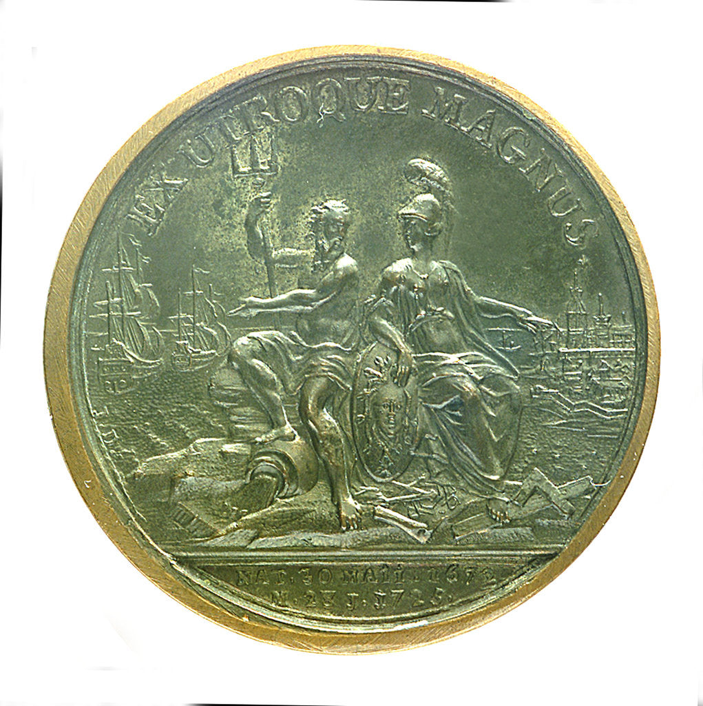 Detail of Medal commemorating the death of Czar Peter I, 1725; obverse by J. Dassier