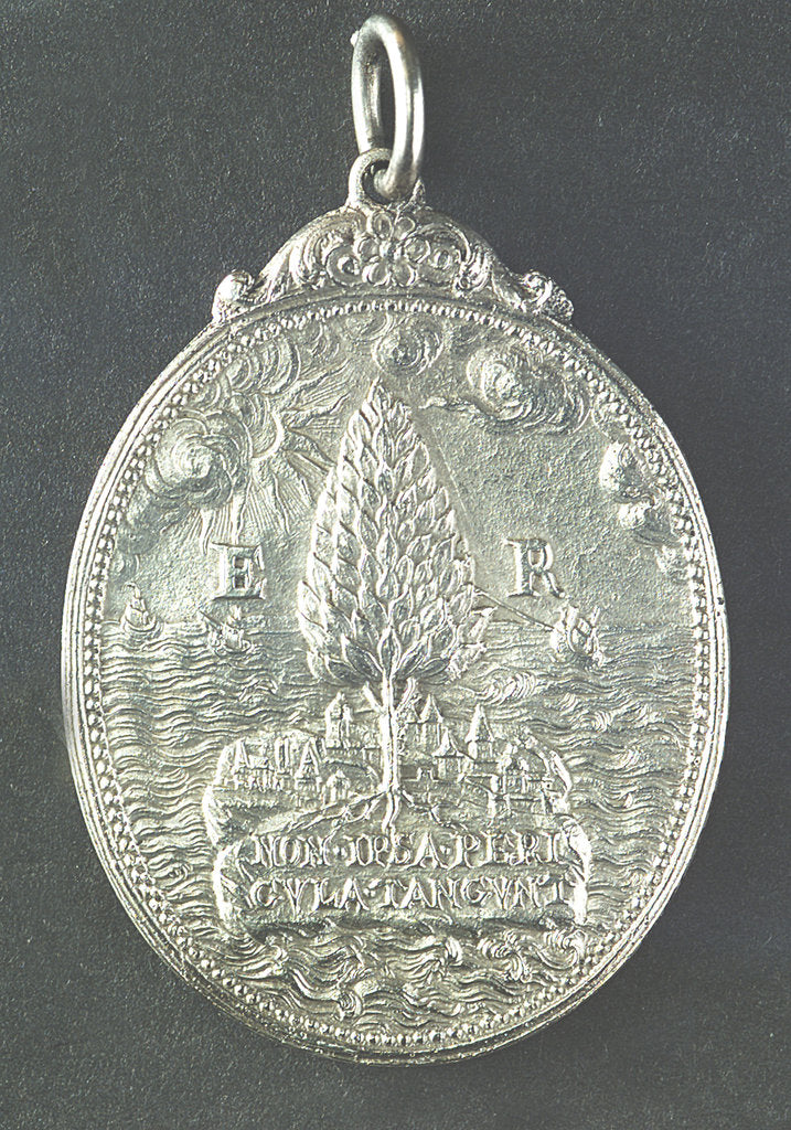 Detail of Medal commemorating dangers averted, 1589; reverse by unknown