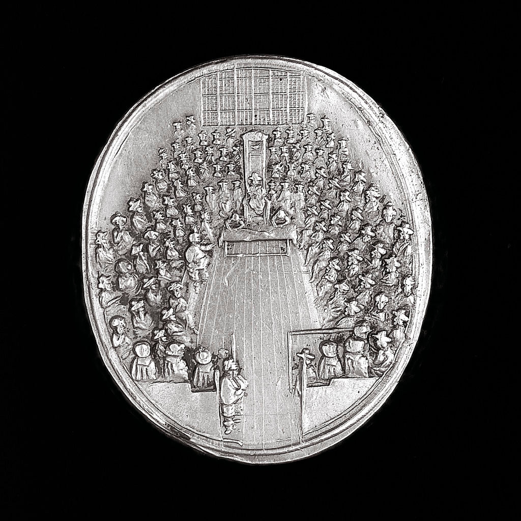 Detail of Naval reward medal; reverse by T. Simon