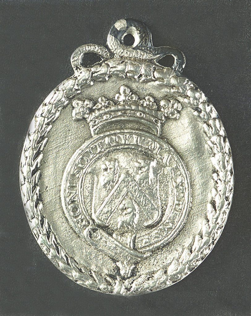 Detail of Medal commemorating Admiral General George Monk (1608-70): 1st Duke of Albemarle; reverse by unknown