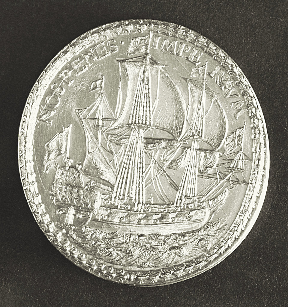 Detail of Medal commemorating the dominion of the sea; reverse by T. Rawlins