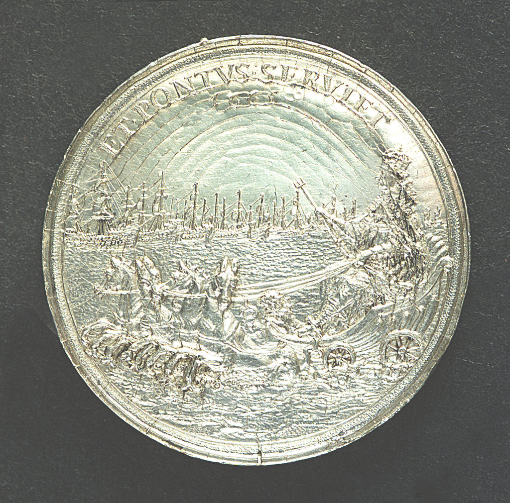 Detail of Medal commemorating the dominion of the sea; reverse by T. Simon