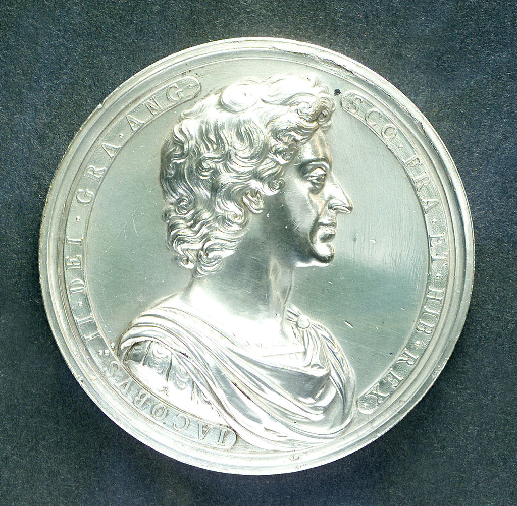 Detail of Naval and military reward medal; obverse by J. Roettier