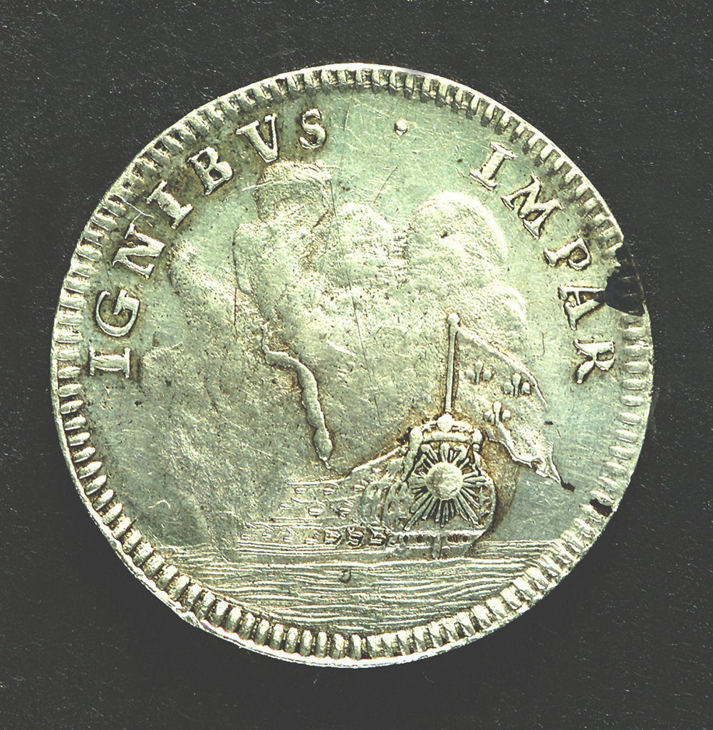 Detail of Medal commemorating the Battle of La Hogue, 1692; reverse by Jas Roettier