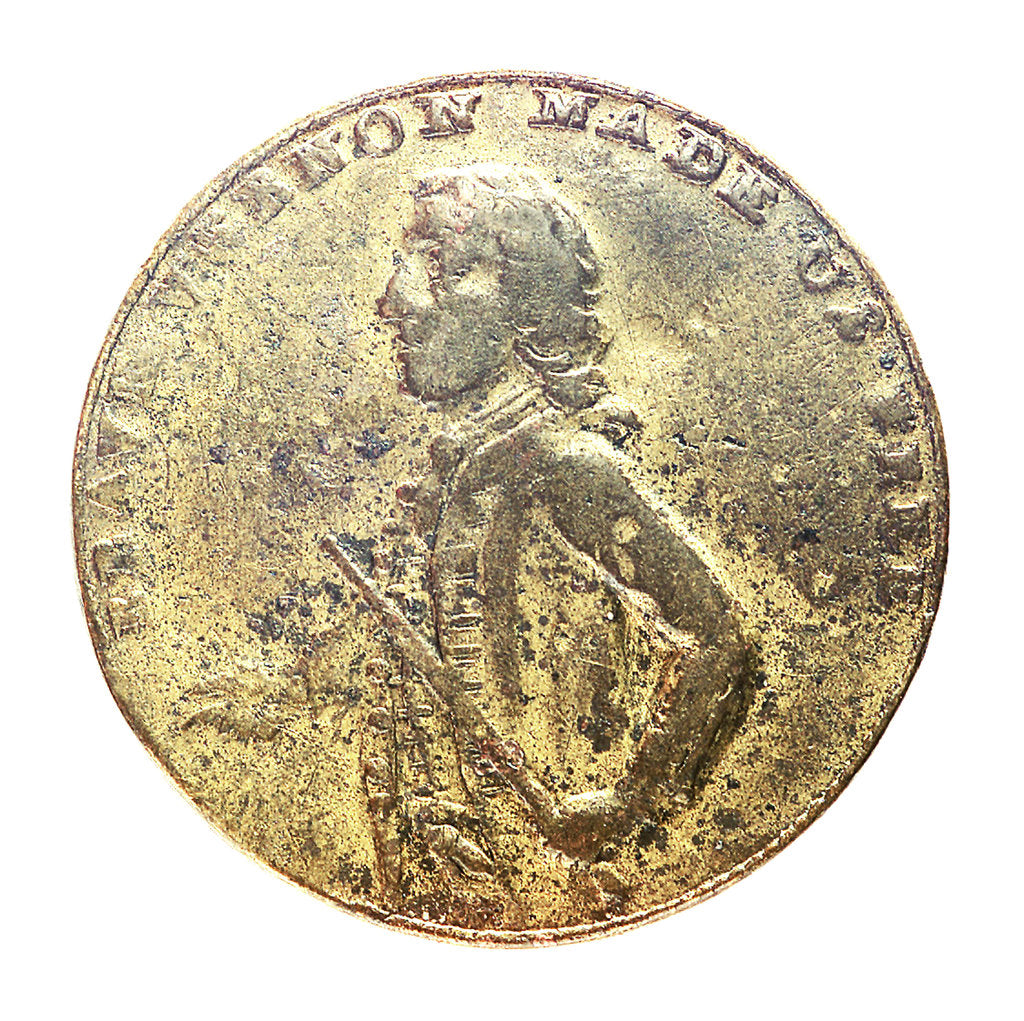 Detail of Medal commemorating Admiral Edward Vernon (1684-1757) and the capture of Porto Bello, 1739; obverse by unknown