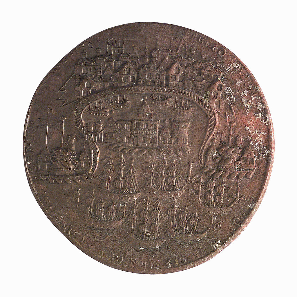 Detail of Medal commemorating the capture of Porto Bello, 1739; reverse by unknown