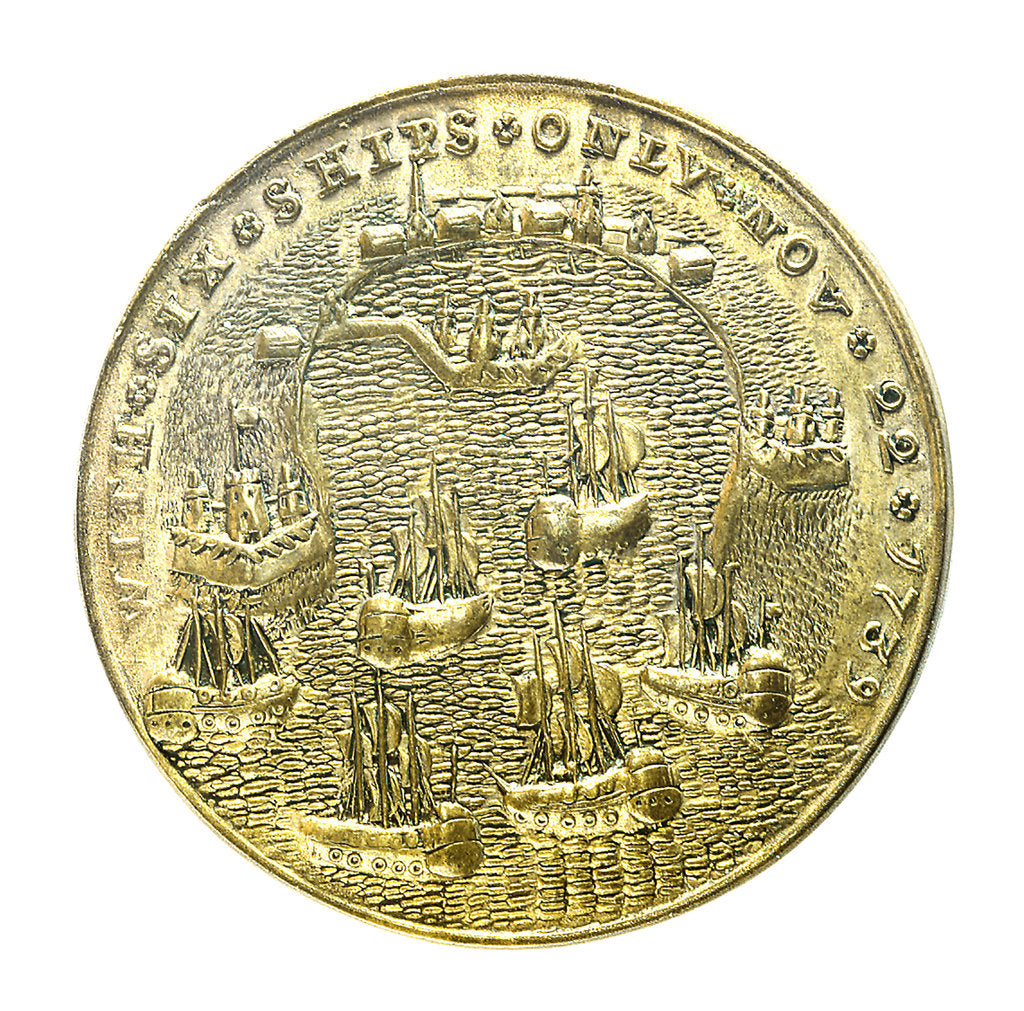 Detail of Medal commemorating Admiral Edward Vernon (1684-1757) and the capture of Porto Bello, 1739; reverse by unknown