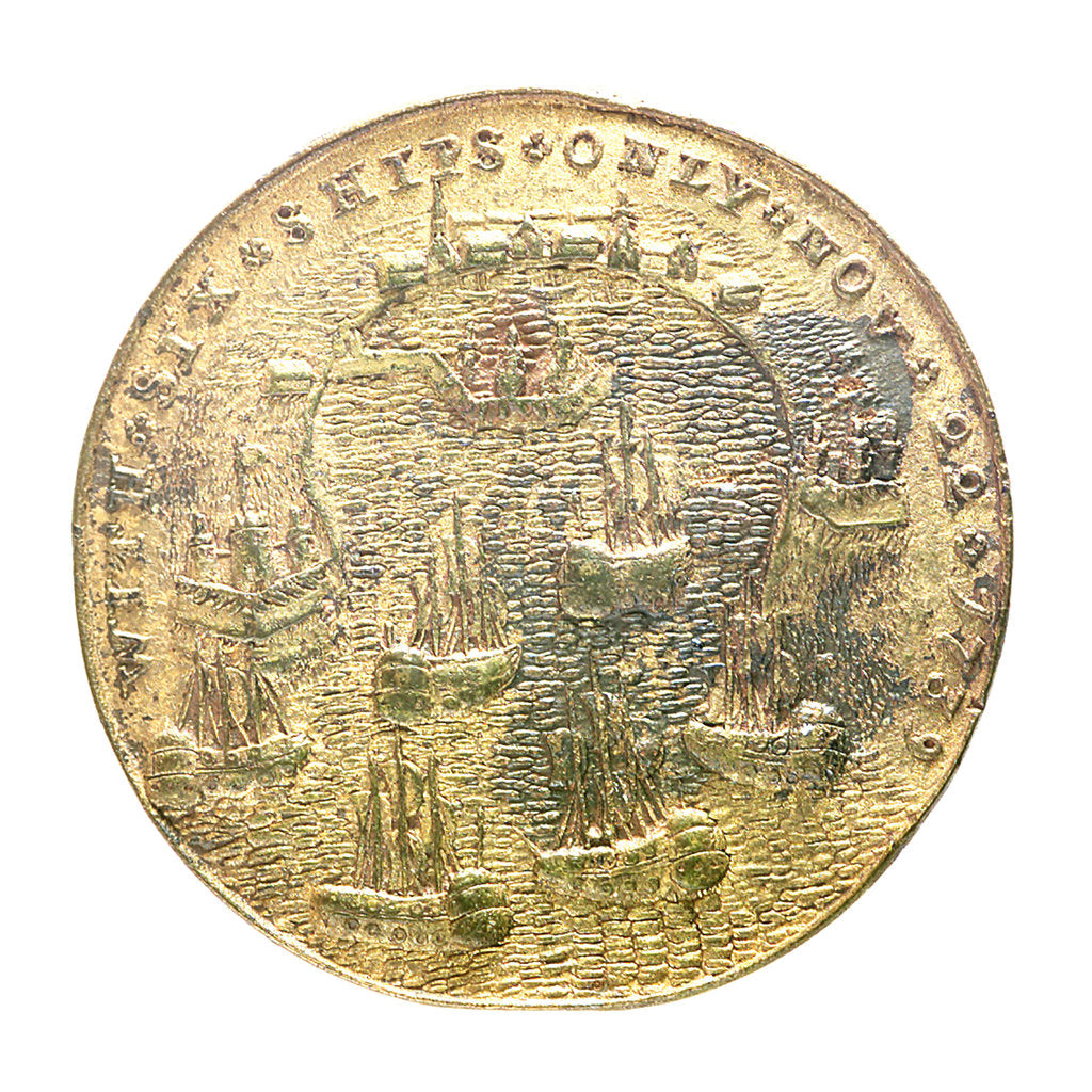 Detail of Medal commemorating Admiral Edward Vernon (1684-1757) and the capture of Porto Bello, 1739; reverse by unknown