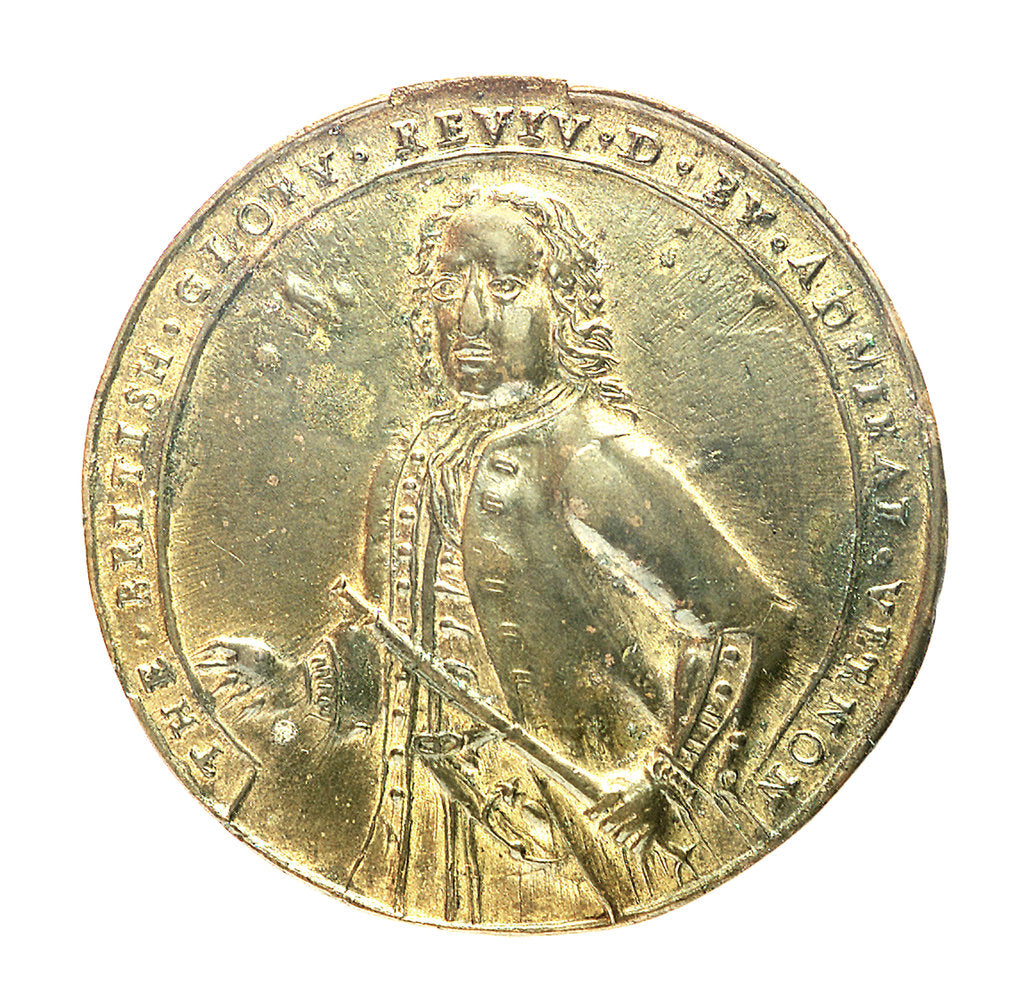 Detail of Medal commemorating Admiral Edward Vernon (1684-1757) and the capture of Porto Bello, 1739; obverse by unknown