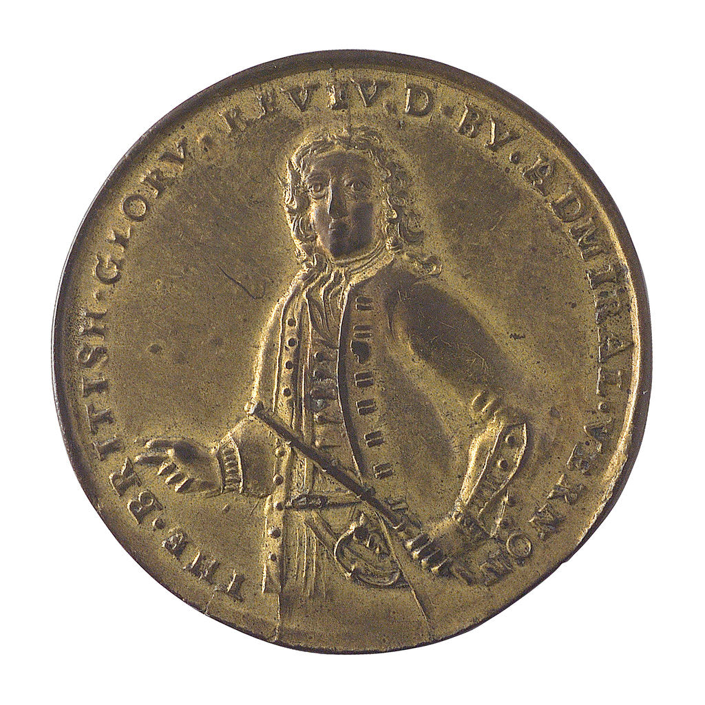 Detail of Medal commemorating Admiral Edward Vernon (1684-1757) and the capture of Porto Bello, 1739; obverse by unknown