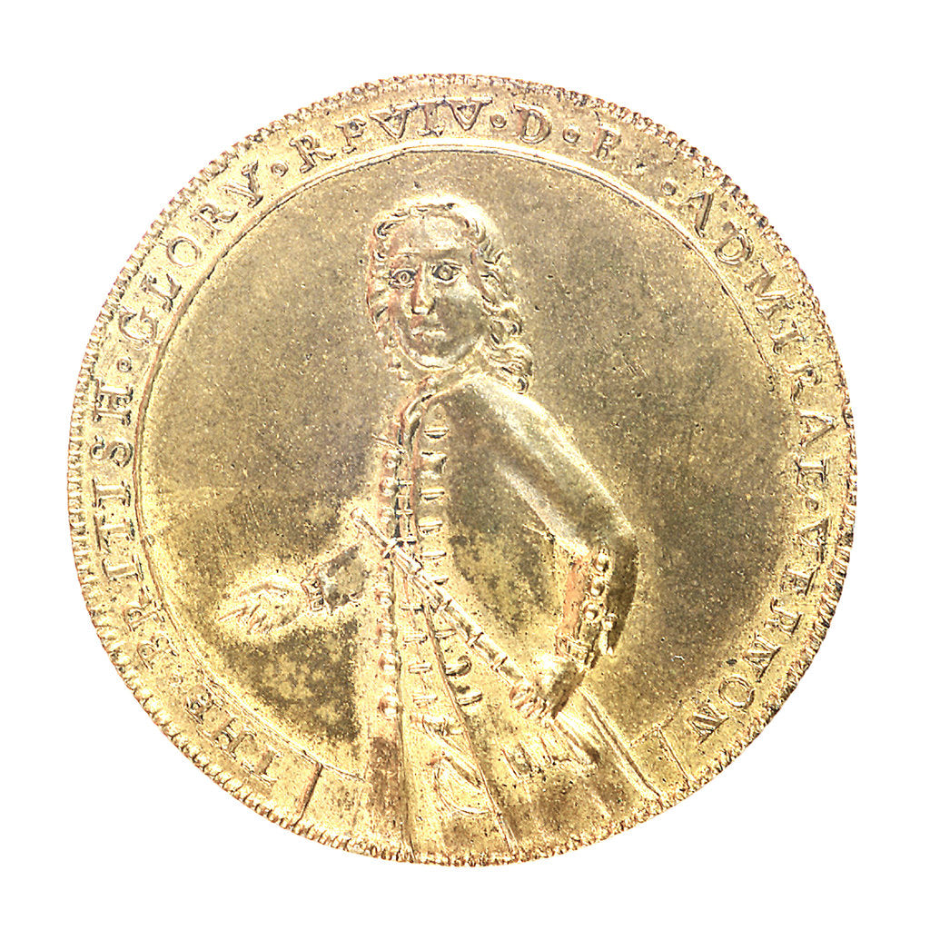 Detail of Medal commemorating Admiral Edward Vernon (1684-1757) and the capture of Porto Bello, 1739; obverse by unknown