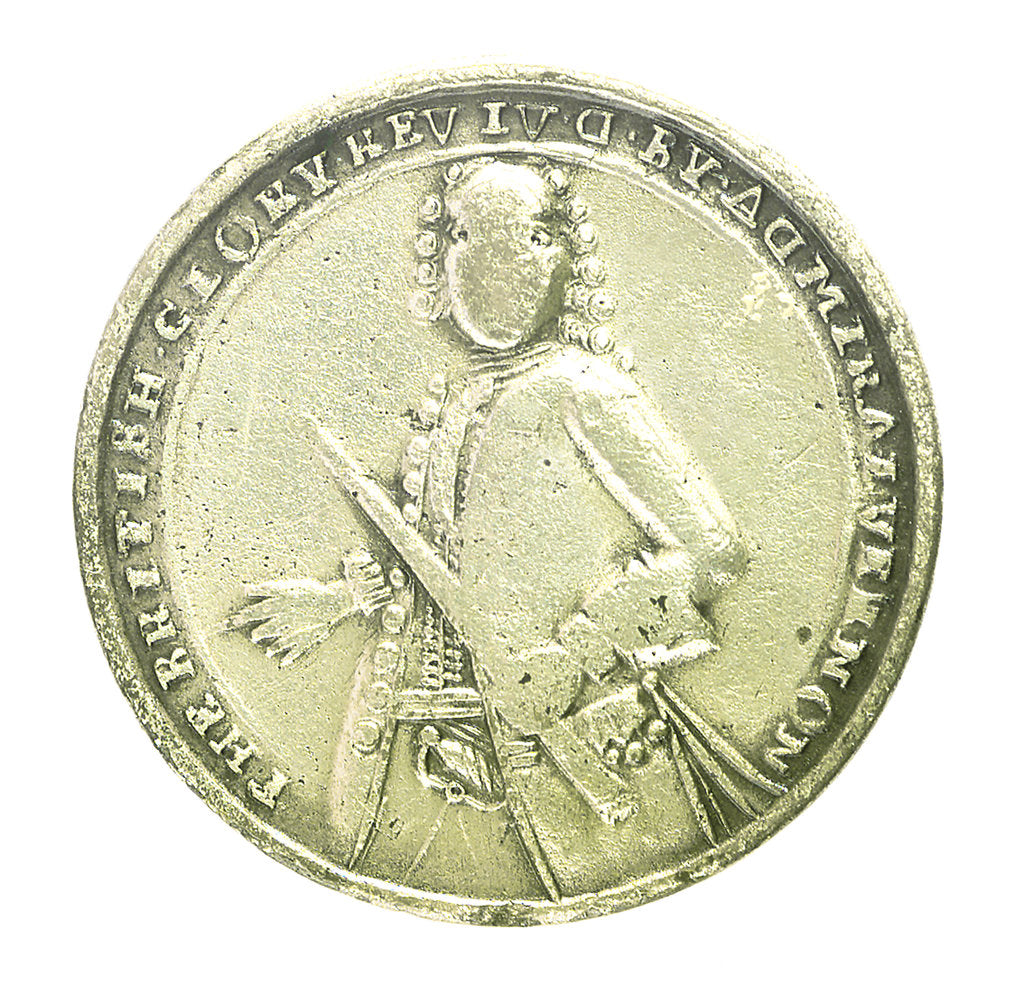 Detail of Medal commemorating Admiral Edward Vernon (1684-1757) and the capture of Porto Bello, 1739; obverse by unknown