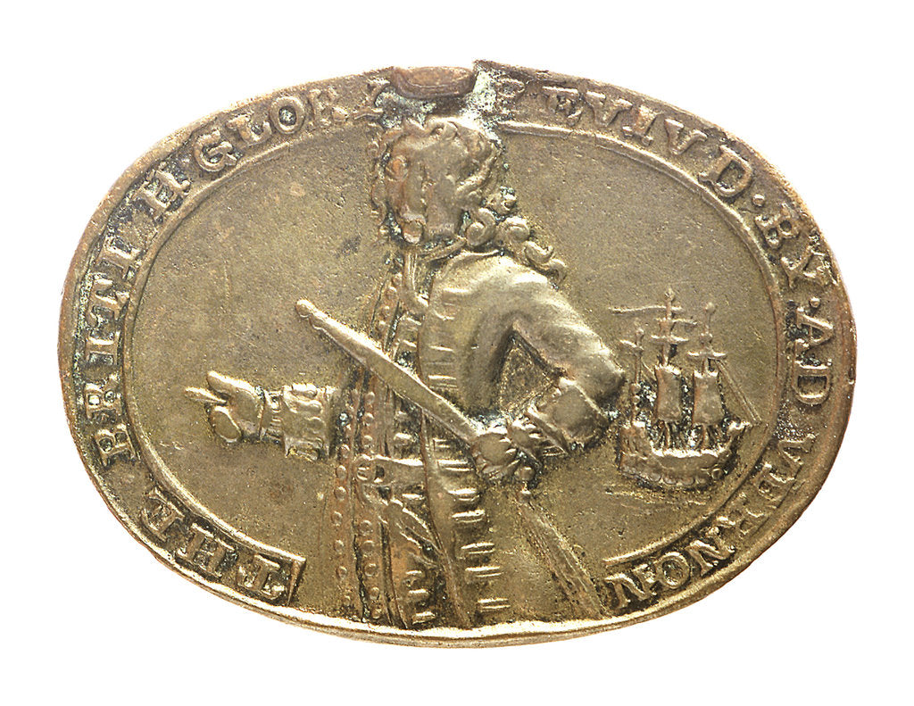 Detail of Medal commemorating Admiral Edward Vernon (1684-1757) and the capture of Porto Bello, 1739; obverse by unknown