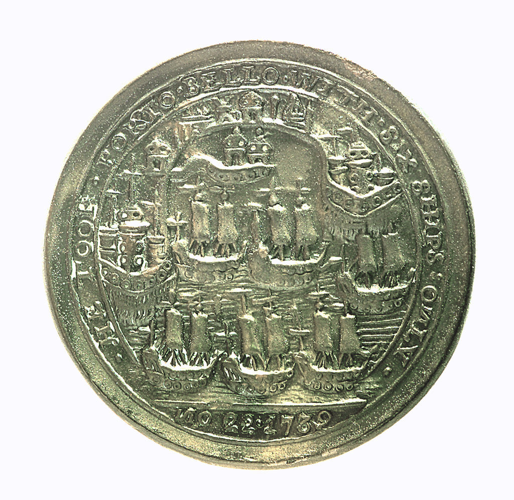 Detail of Medal commemorating Admiral Edward Vernon (1684-1757) and the capture of Porto Bello, 1739; reverse by unknown