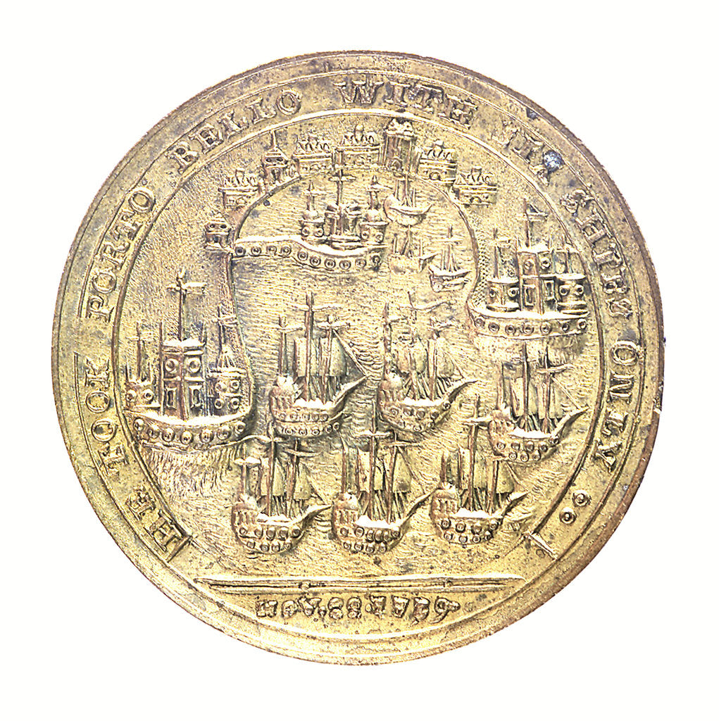 Detail of Medal commemorating Admiral Edward Vernon (1684-1757) and the capture of Porto Bello, 1739; reverse by unknown