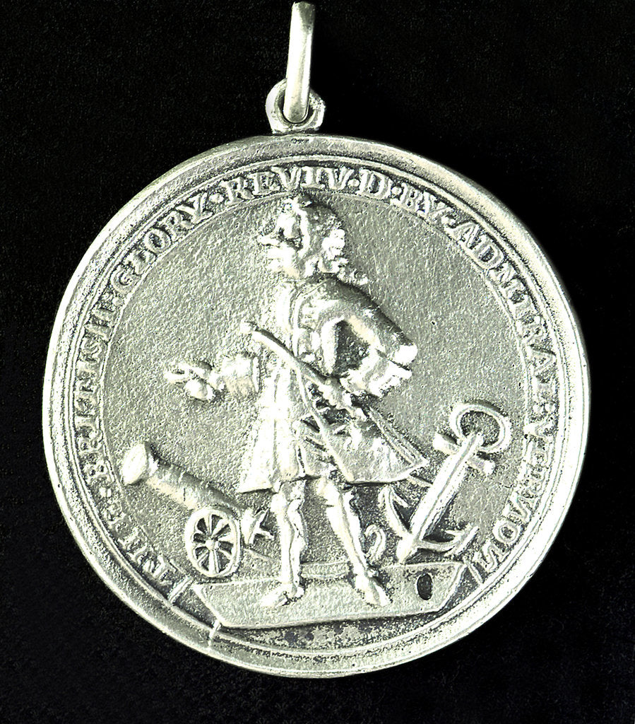 Detail of Medal commemorating Admiral Edward Vernon (1684-1757) and the capture of Porto Bello, 1739; obverse by unknown