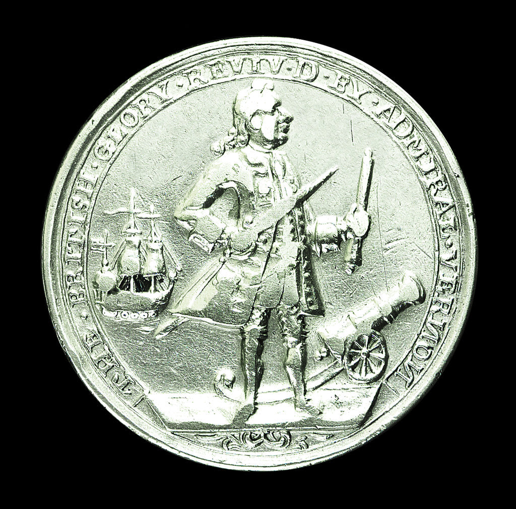 Detail of Medal commemorating Admiral Edward Vernon (1684-1757) and the capture of Porto Bello, 1739; obverse by unknown