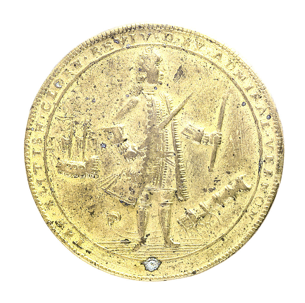 Detail of Medal commemorating Admiral Edward Vernon (1684-1757) and the capture of Porto Bello, 1739; obverse by unknown