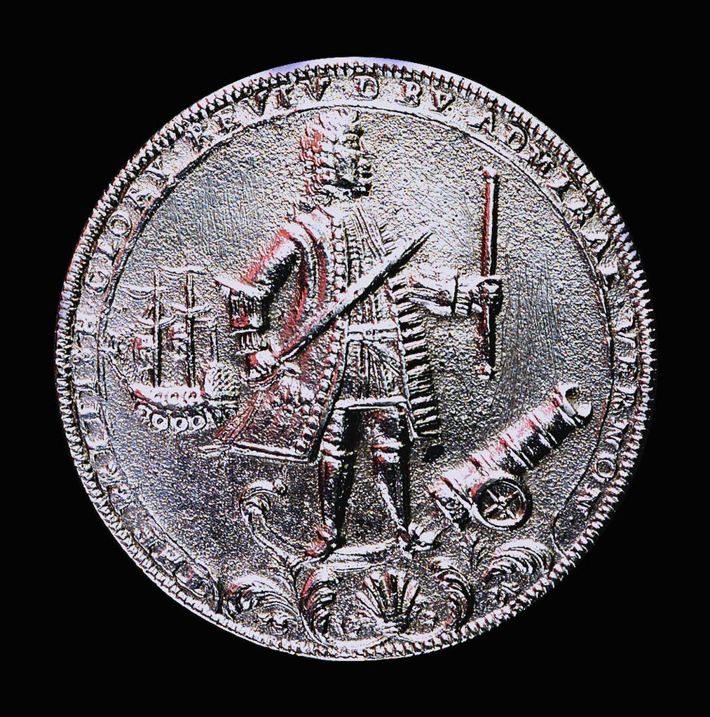 Detail of Medal commemorating Admiral Edward Vernon (1684-1757) and the capture of Porto Bello, 1739; obverse by unknown