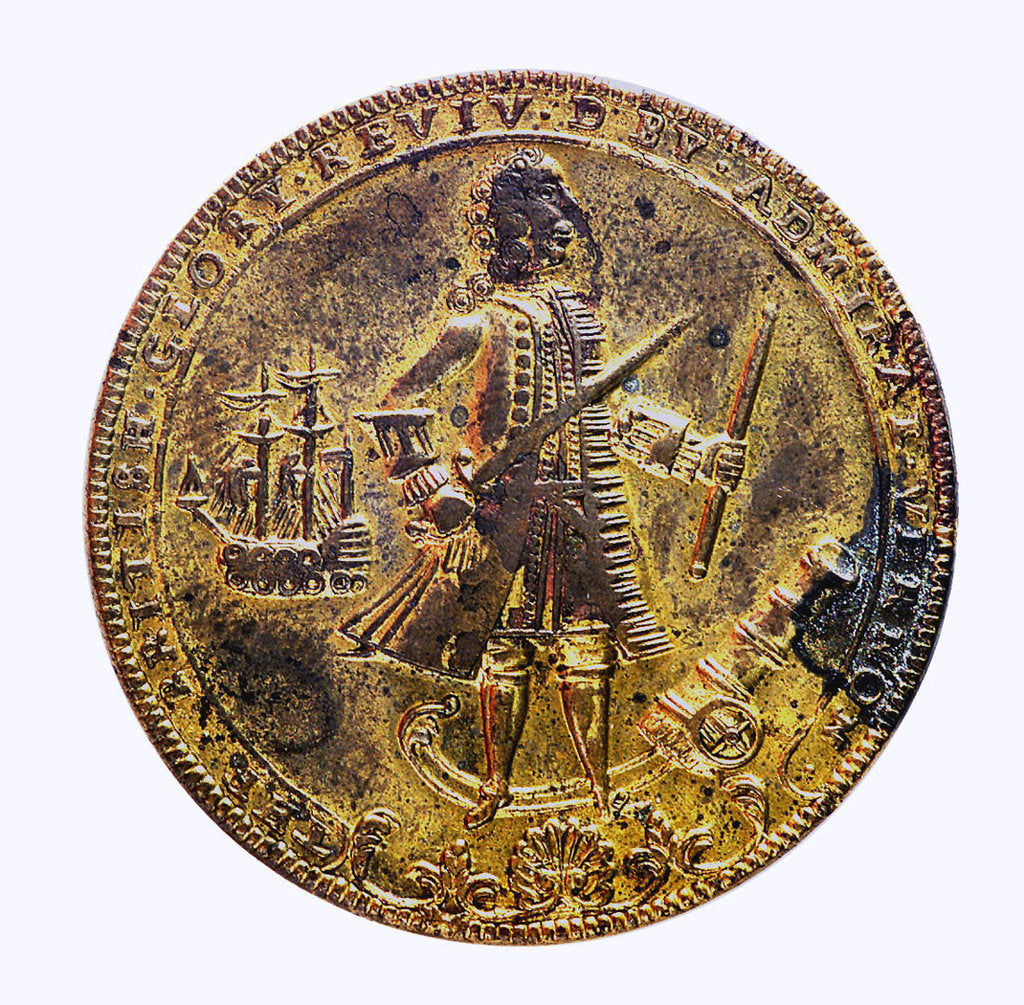Detail of Medal commemorating Admiral Edward Vernon (1684-1757) and the capture of Porto Bello, 1739; obverse by unknown