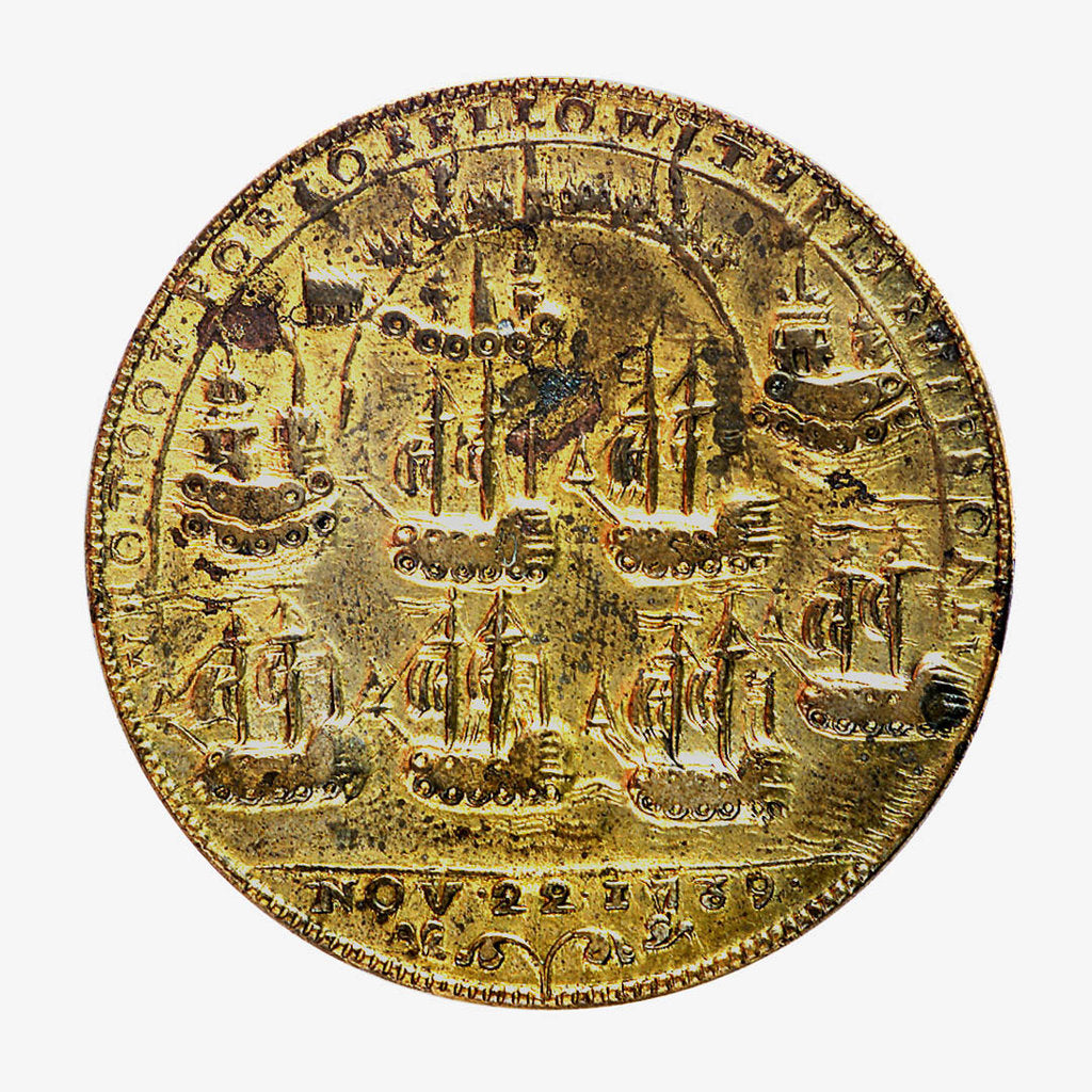 Detail of Medal commemorating Admiral Edward Vernon (1684-1757) and the capture of Porto Bello, 1739; reverse by unknown