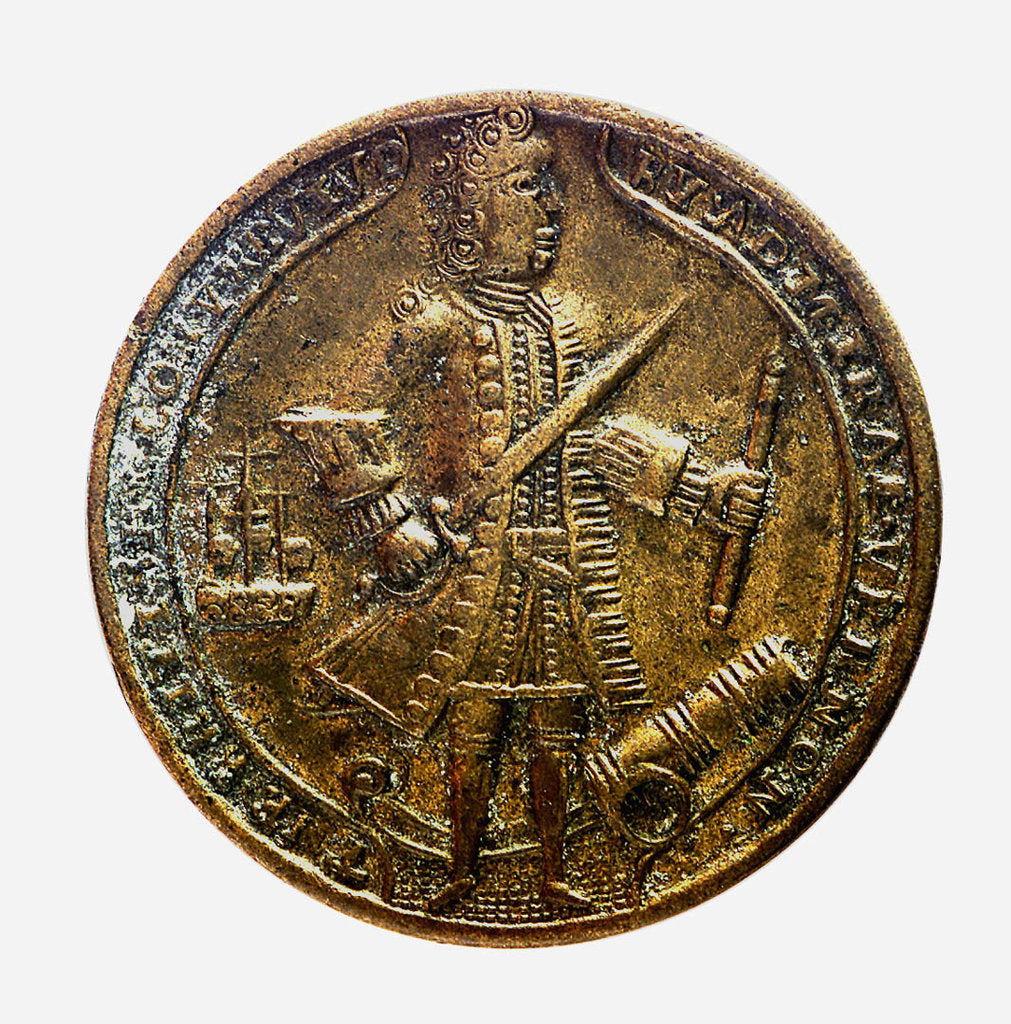 Detail of Medal commemorating Admiral Edward Vernon (1684-1757) and the capture of Porto Bello, 1739; obverse by unknown