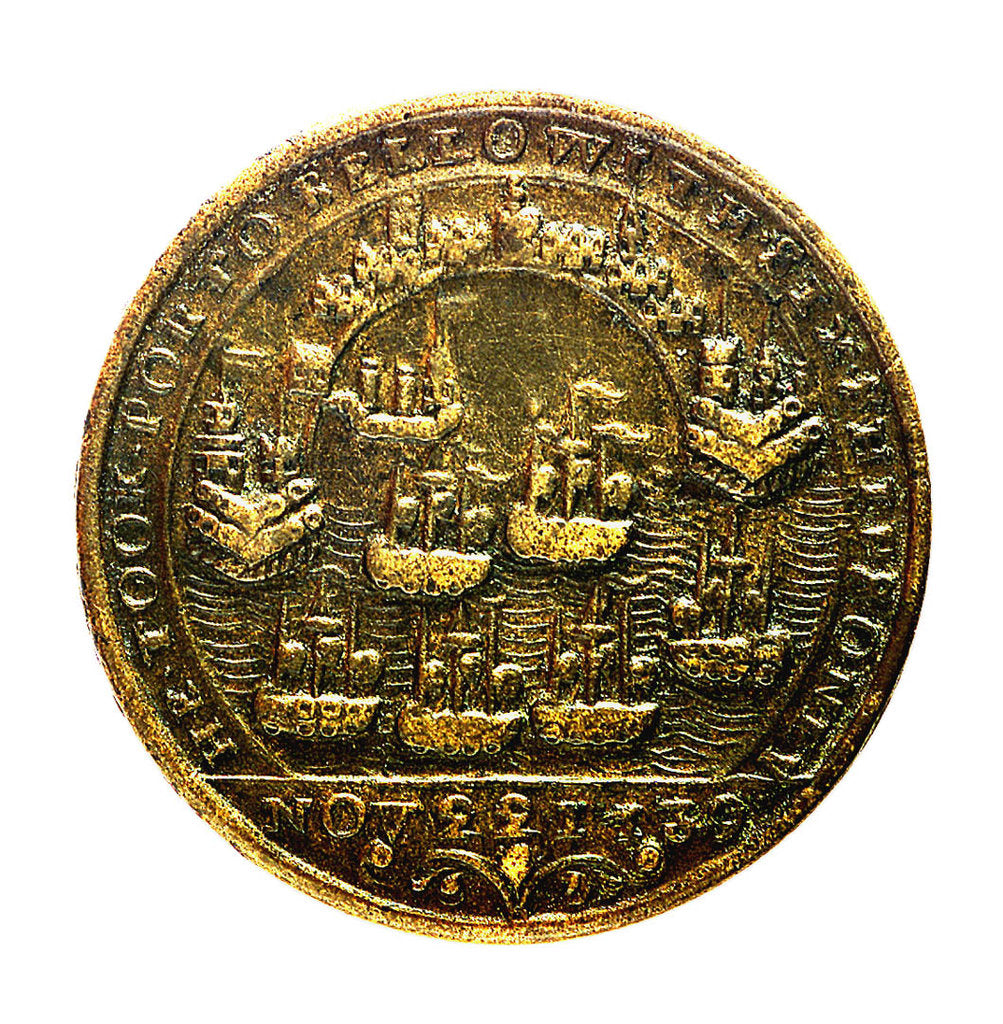 Detail of Medal commemorating Admiral Edward Vernon (1684-1757) and the capture of Porto Bello, 1739; reverse by unknown