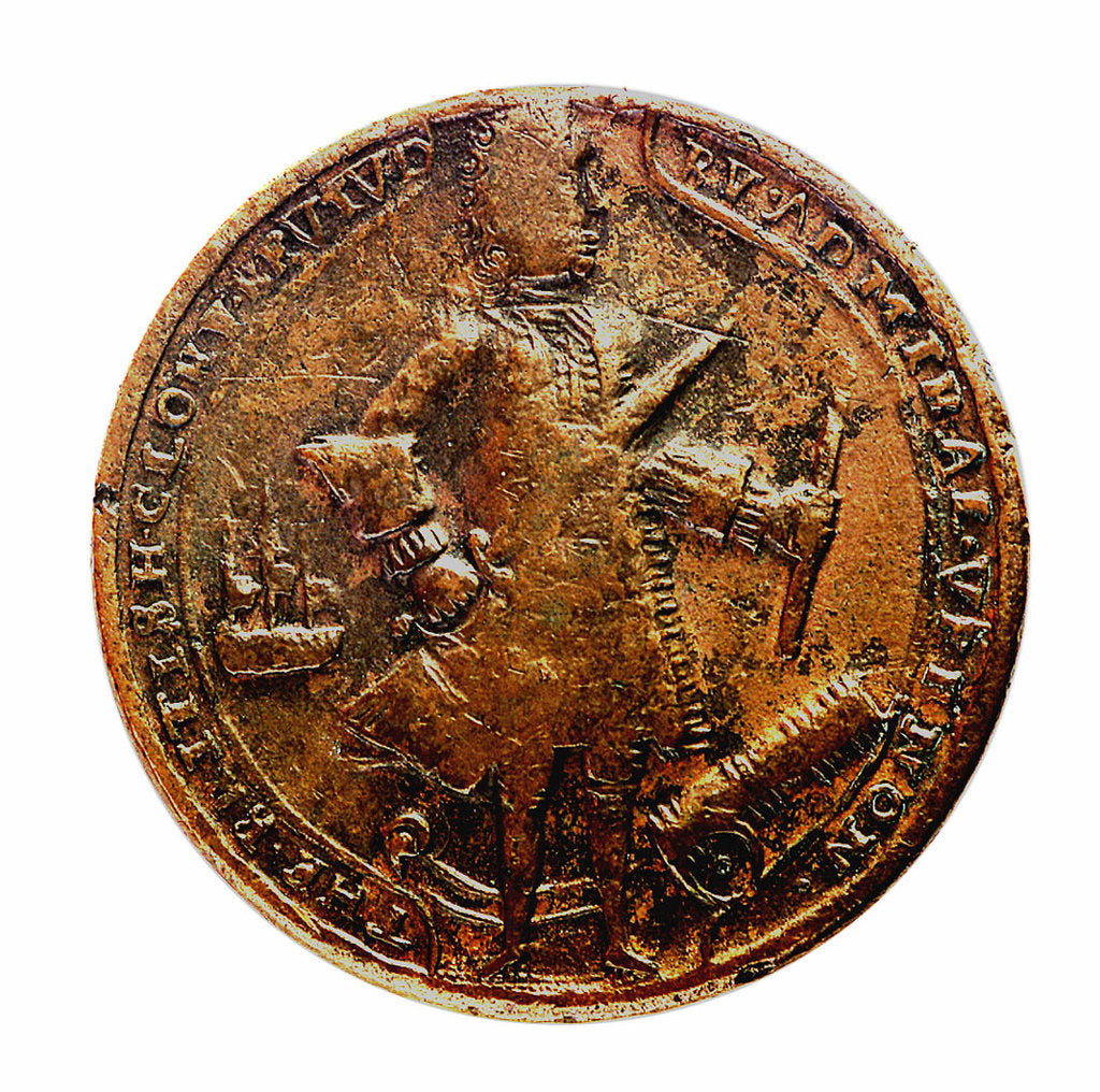 Detail of Medal commemorating Admiral Edward Vernon (1684-1757) and the capture of Porto Bello, 1739; obverse by unknown
