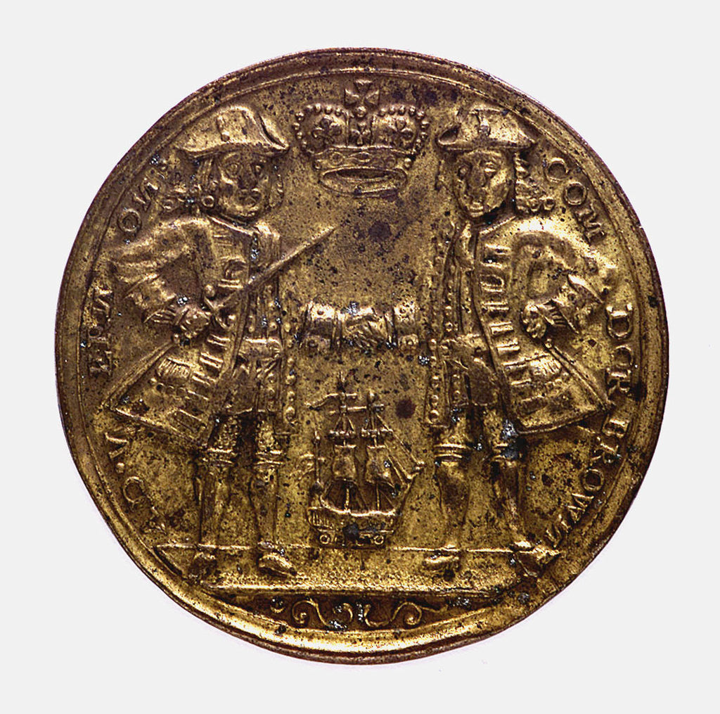 Detail of Medal commemorating Admiral Edward Vernon (1684-1757) and the capture of Porto Bello, 1739; obverse by unknown