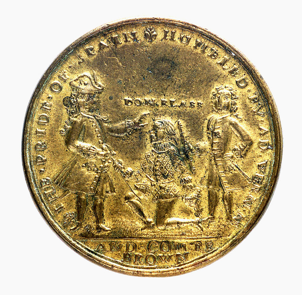 Detail of Medal commemorating Admiral Edward Vernon (1684-1757) and the capture of Porto Bello, 1739; obverse by unknown