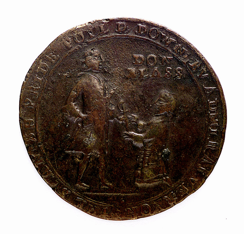 Detail of Medal commemorating Admiral Edward Vernon (1684-1757) and the capture of Porto Bello, 1739; obverse by unknown