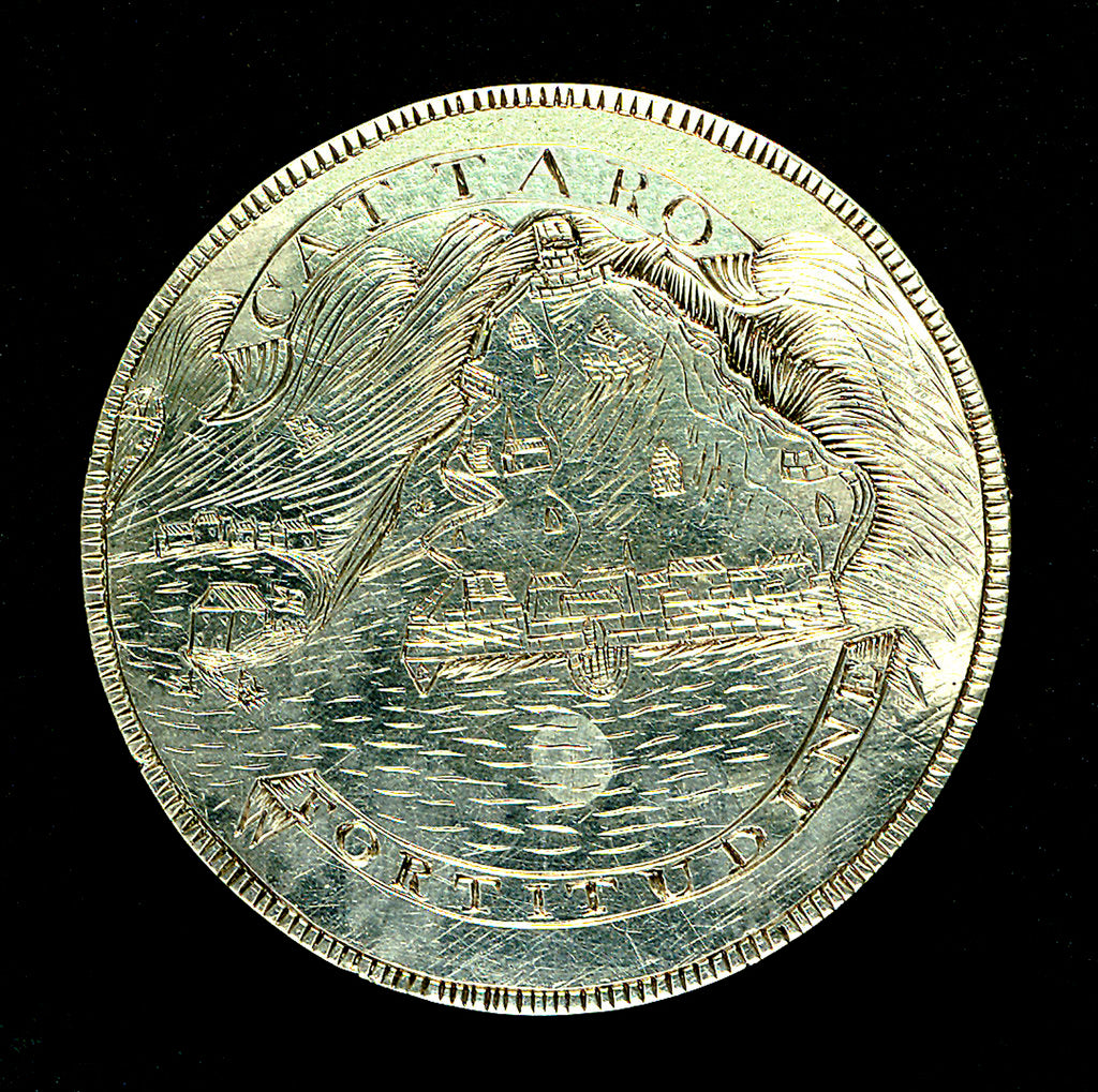 Detail of Medal commemorating the bombardment of Cattaro, 1814; obverse by unknown
