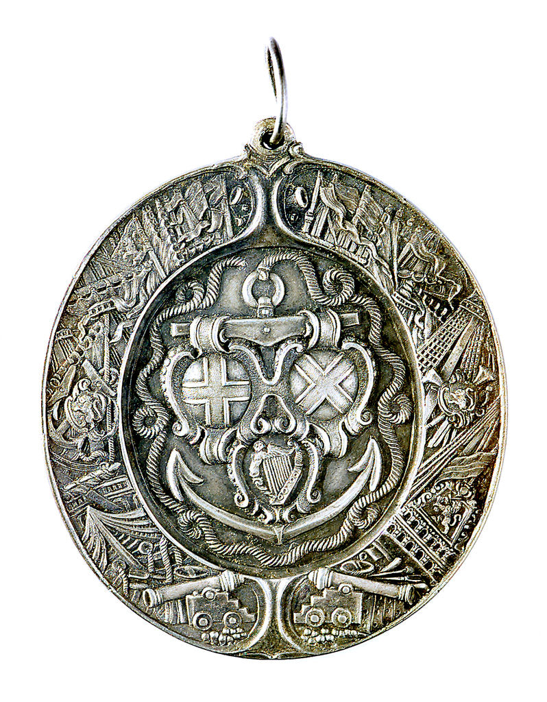 Detail of Naval reward medal; obverse by Thomas Simon