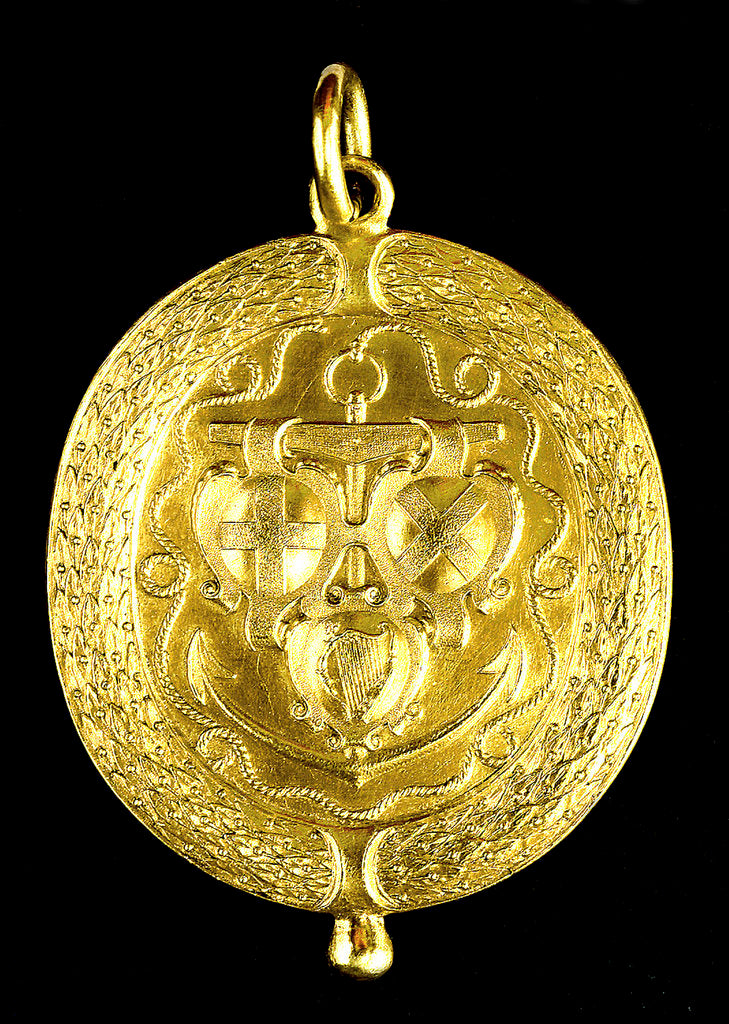 Detail of Naval reward medal; obverse by Thomas Simon