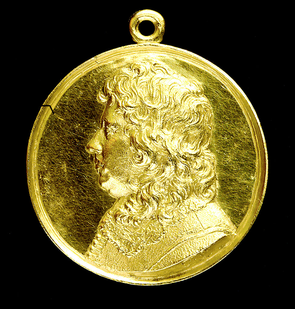 Detail of Medal commemorating Admiral Edward Montagu, 1st Earl of Sandwich (1625-1672); obverse by T. Simon