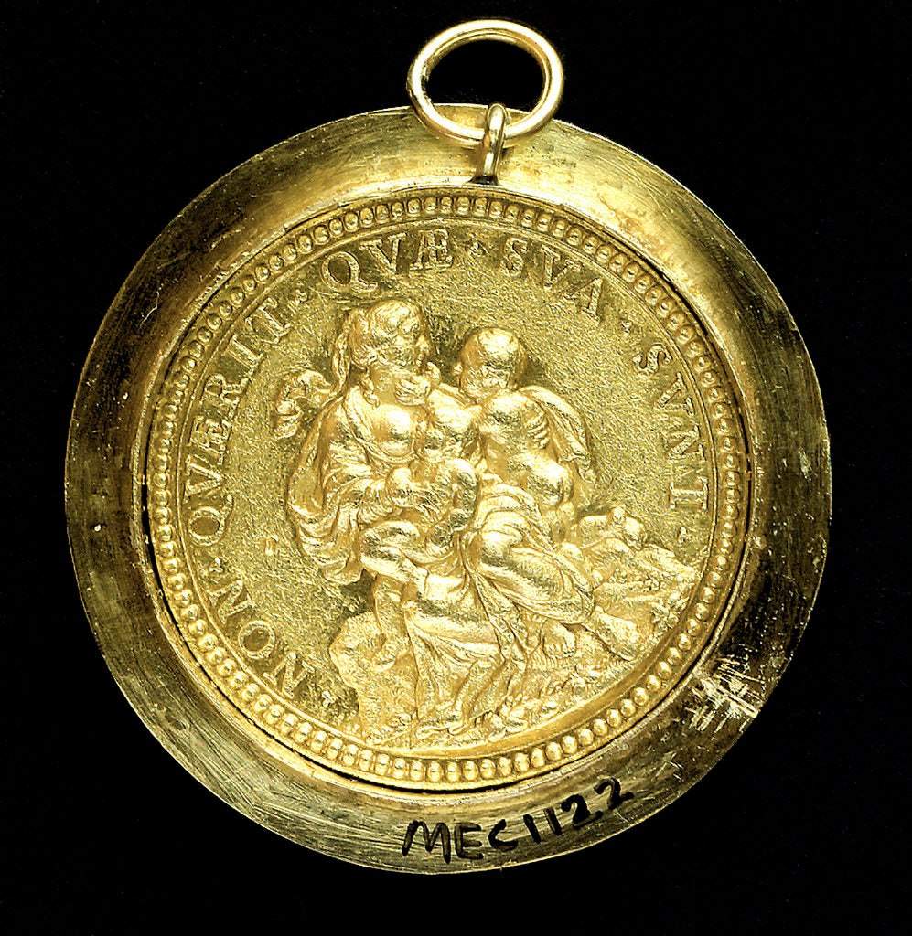 Detail of Papal reward medal commemorating Pope Innocent XI; reverse by Hameranus
