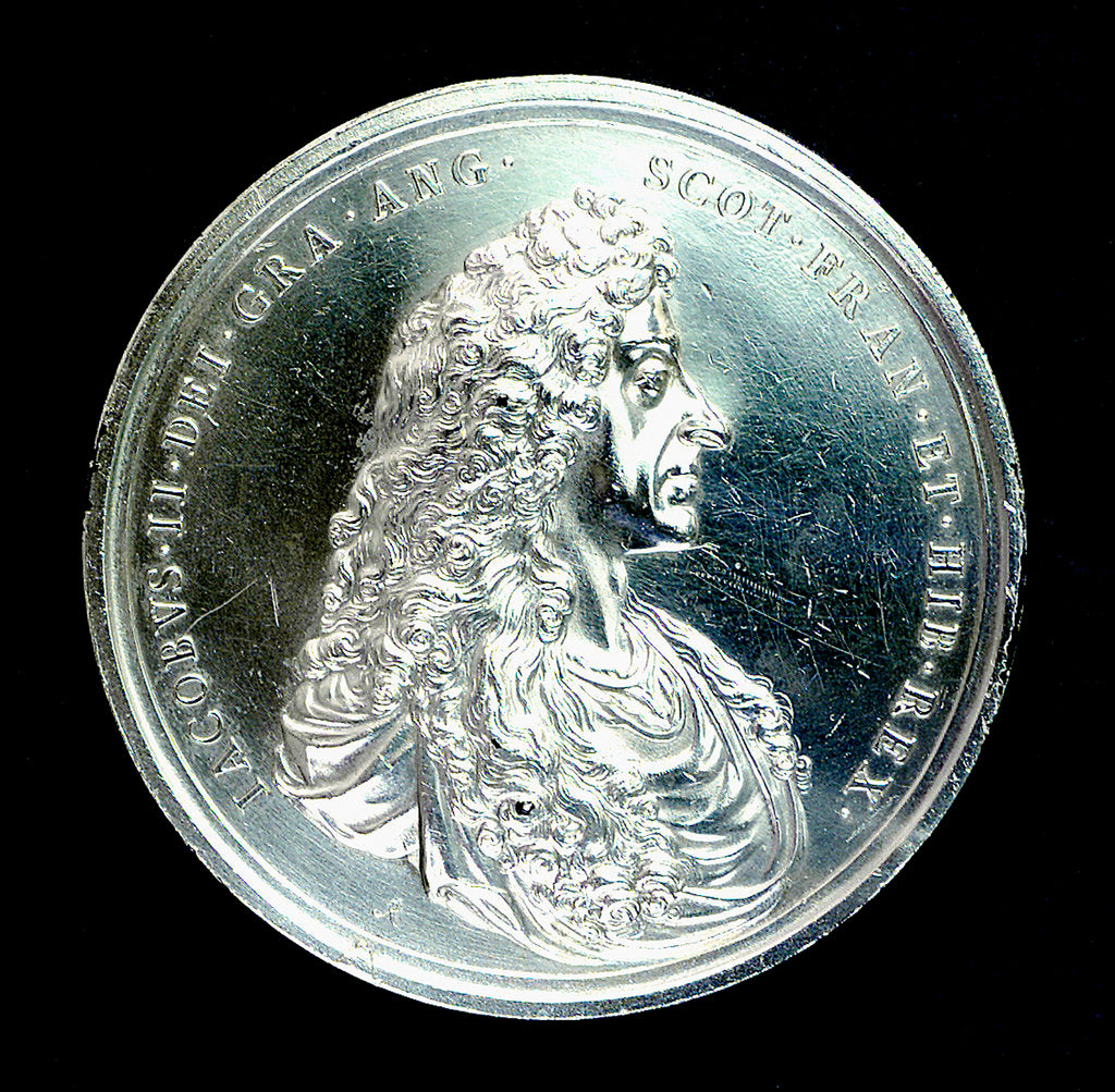 Detail of Naval reward medal; obverse by J. Roettier