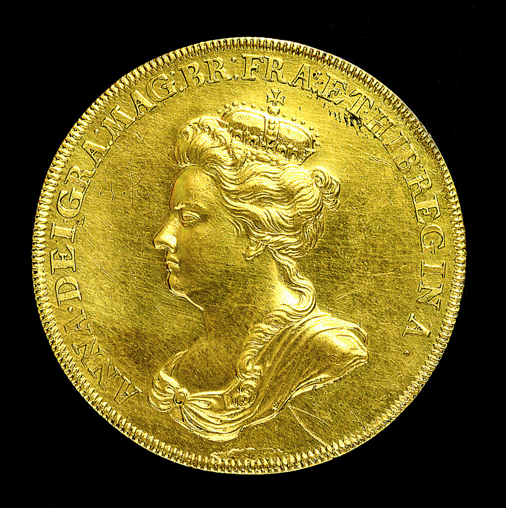 Detail of Medal commemorating the Expedition to Vigo Bay, 1702; obverse by J. Croker