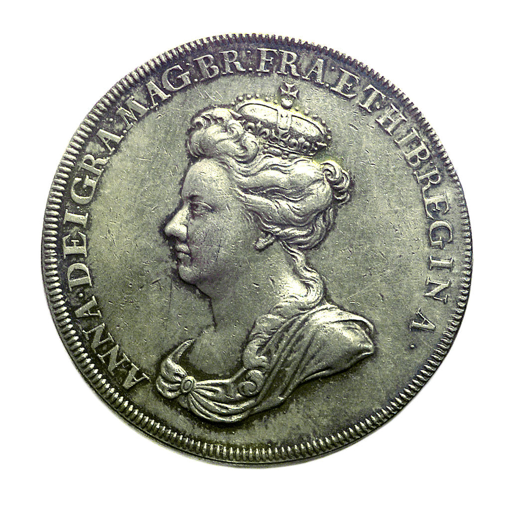 Detail of Medal commemorating the Expedition to Vigo Bay, 1702; obverse by J. Croker