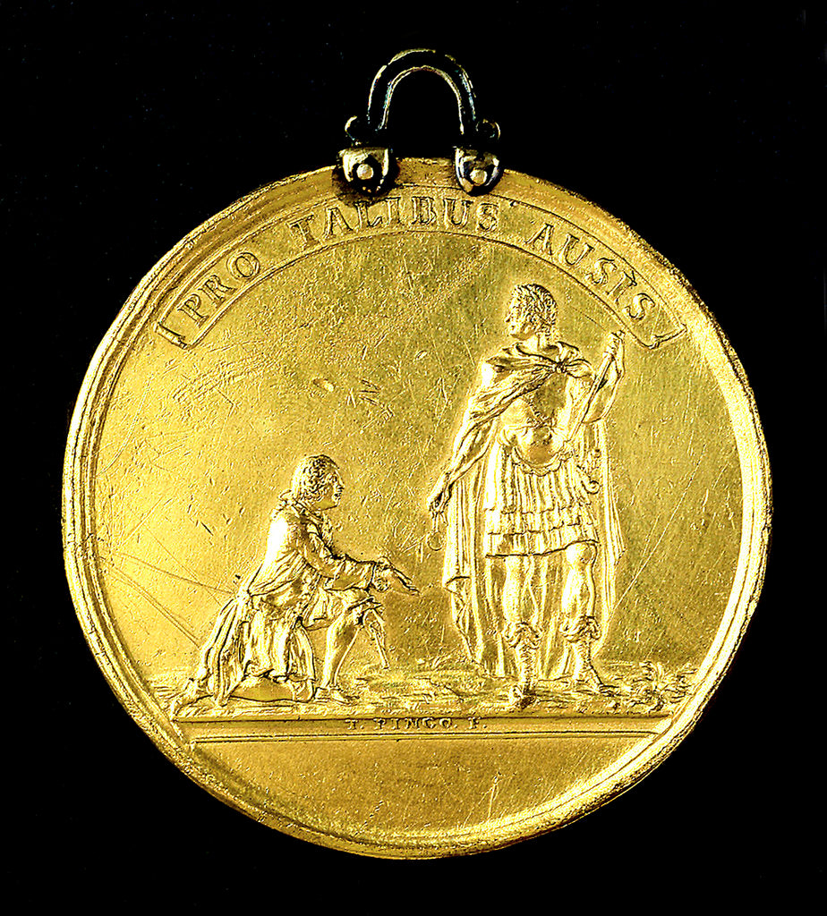 Detail of Medal commemorating the Spanish galleys destroyed, 1742; obverse by Thomas Pingo