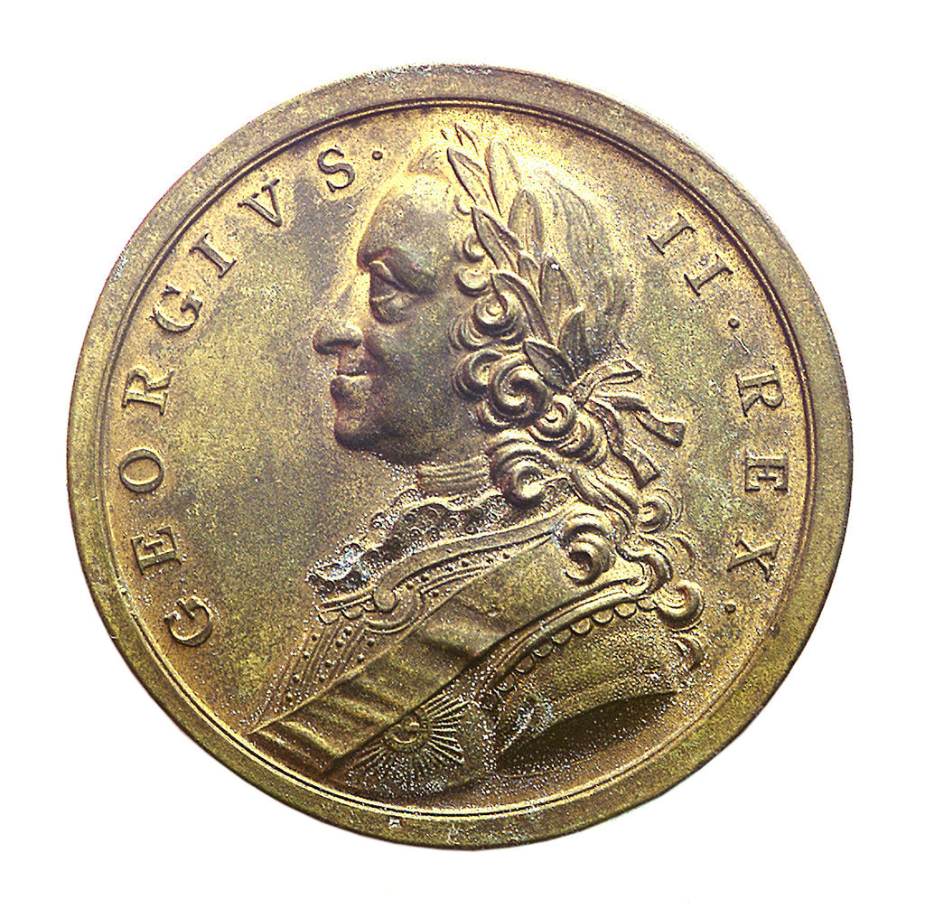 Detail of Medal commemorating the British victories of 1759; obverse by unknown