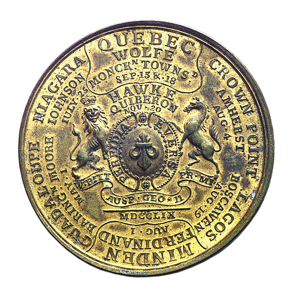 Detail of Medal commemorating the British victories of 1759; reverse by unknown
