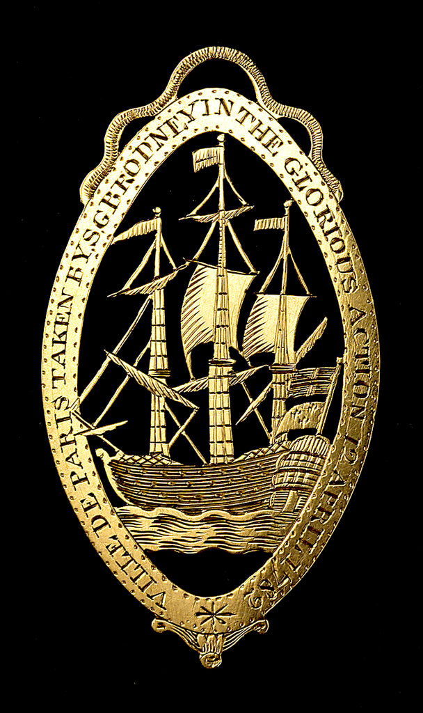 Detail of Badge commemorating the Battle of the Saints, 1782; reverse by unknown